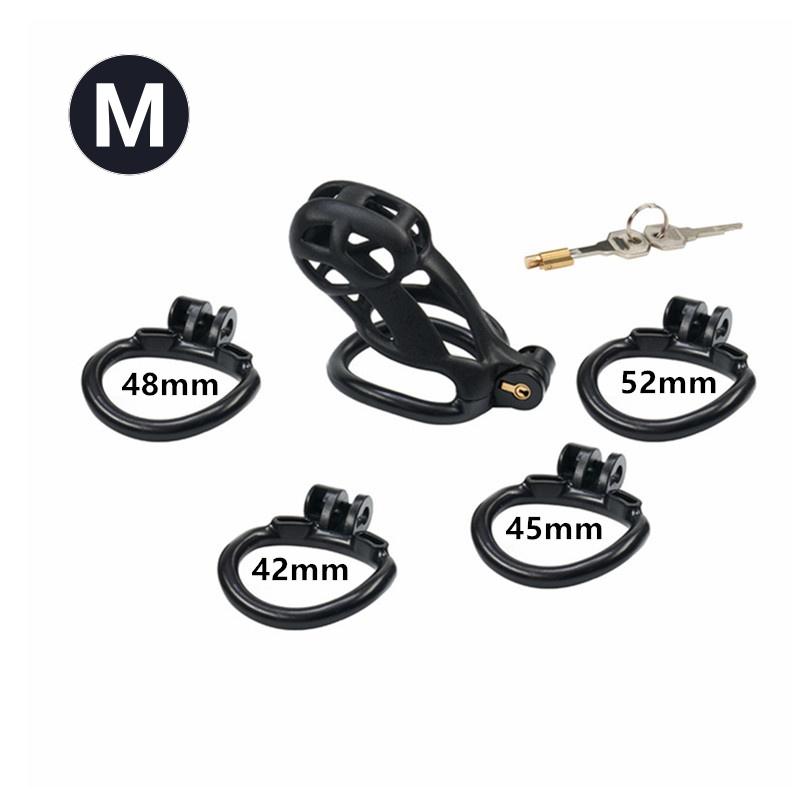 Мужской замок целомудрия целомудренный сосуд черный свет ПВХ пенис кольцо защелкивающееся кольцо многоразмерная клетка SM секс-игрушки BDSM