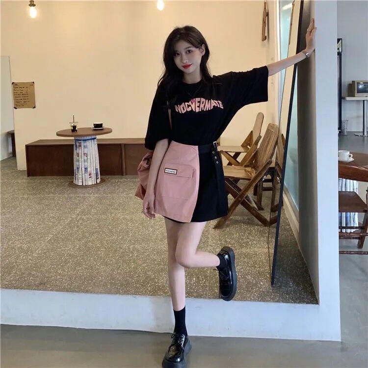 Шикарный женский летний комплект из двух предметов: юбка и футболка - трендовый дизайн 2022 года