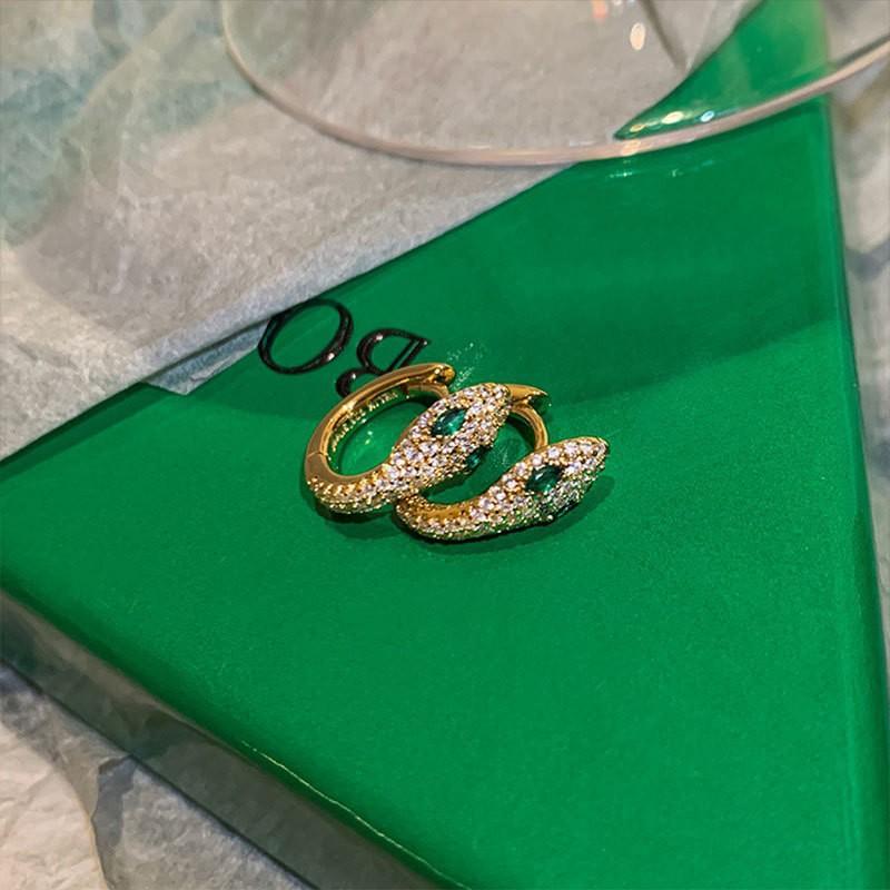 European and American Snake Earrings Women's Fashion Micro Earrings Earrings Hip Hop Earrings