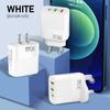 Многопортовое зарядное устройство QC3.0: 2A+C, PD30W, Европейский стандарт, Быстрая зарядка, Мультипротокол