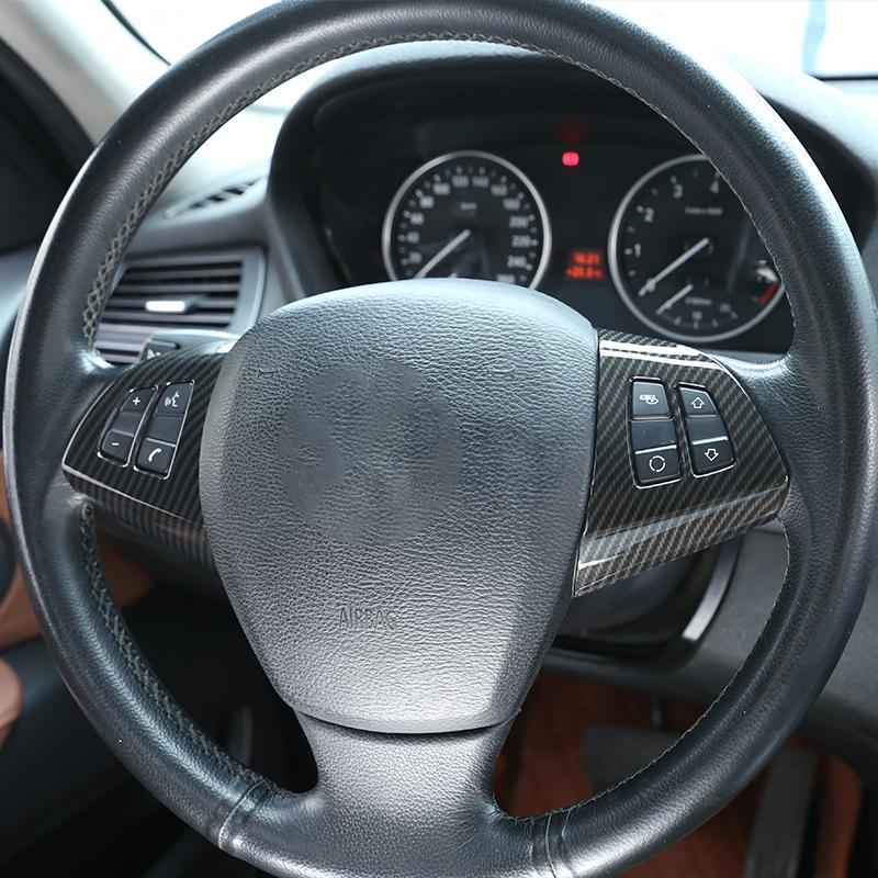 Для BMW X5 E70 2008-2013 ABS Автомобиль Стиль Углеродного Волокна Салон Рулевое Колесо Переключатель Кнопка Рамка Чехол Накладка Наклейка Аксессуары