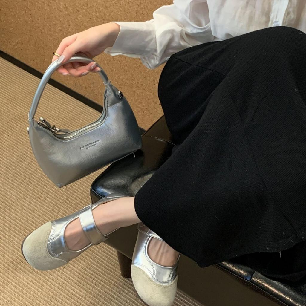 French Single Shoes Women's 2025 New Summer Soft Sole Not Tired Feet Flat Mary Jane Women's Shoes with Skirts Doudou Shoes