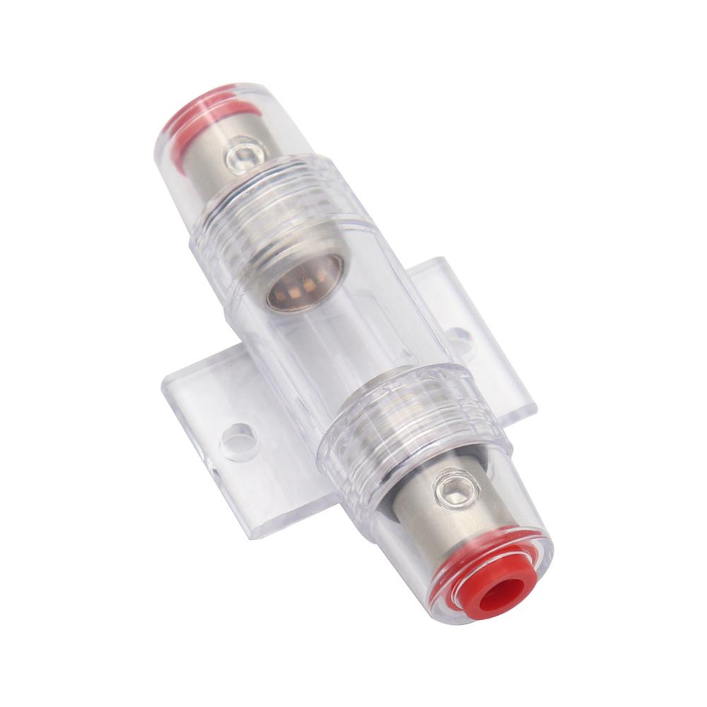 Комплект из 2 держателей предохранителей для автоакустики AGU, провод калибра 4/8 с предохранителями 30 А, 60 А, 80 А, 100 А