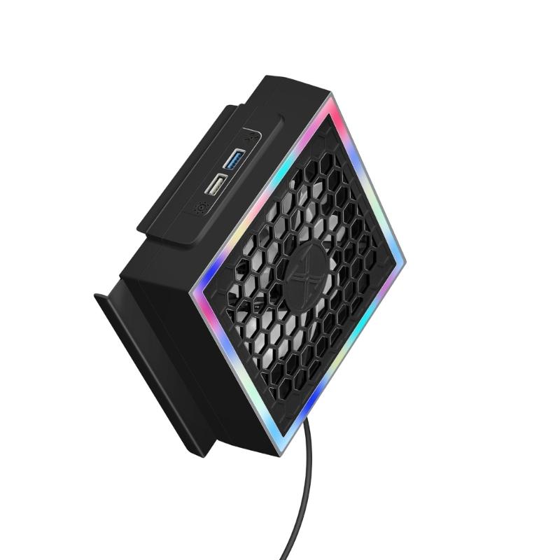 Console Cooling Fan for Series Cooling System with 2 USB Port & Light 3 Speed Adjustable Low Noise Cooling Fan