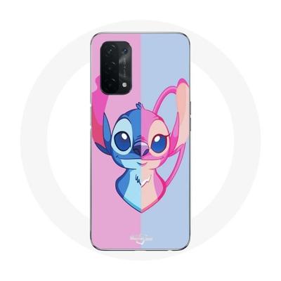 Coque - Oppo - A74 5G - Stitch Et Angel - Souple - Mixte - Protection Et Décoration