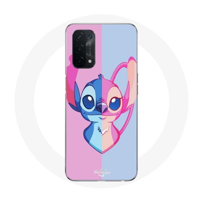 Coque - Oppo - A74 5G - Stitch et angel - Souple - Mixte - Protection et décoration