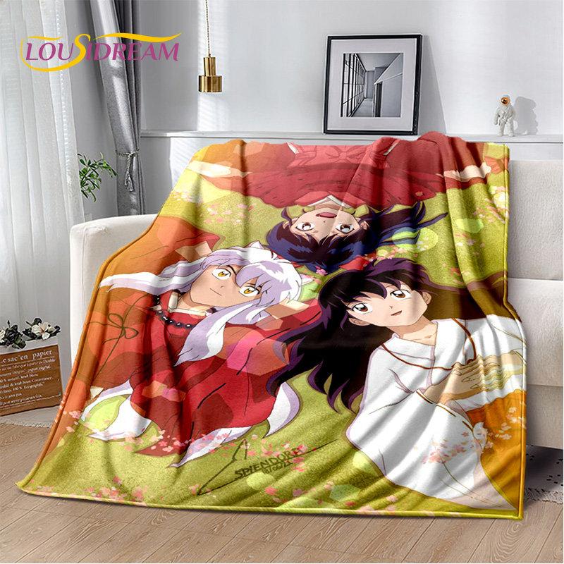 Мягкое плюшевое одеяло с рисунком аниме Inuyasha, фланелевое одеяло для гостиной, спальни, кровати, дивана, чехол для пикника Bettdecke