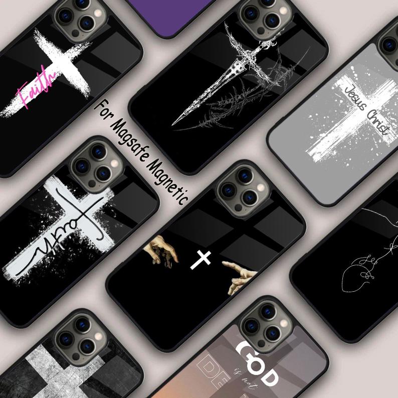Магнитный чехол для телефона с крестом христианской веры Иисуса для APPLE iPhone 17 Air 16 14 13 12 Pro Max 15 Plus Беспроводная крышка MagSafe