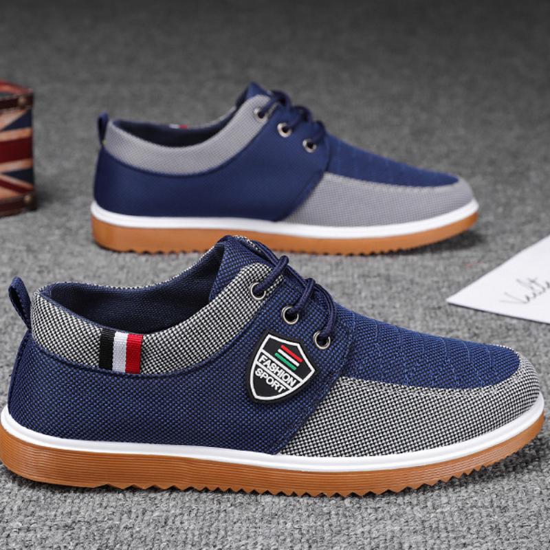 Fashion Men's Canvas Shoes Fashion Vulcanized Shoes Outdoor Sneakers for Men Lace Up Lightweight Working Shoes 2024 Summer Men Shoe