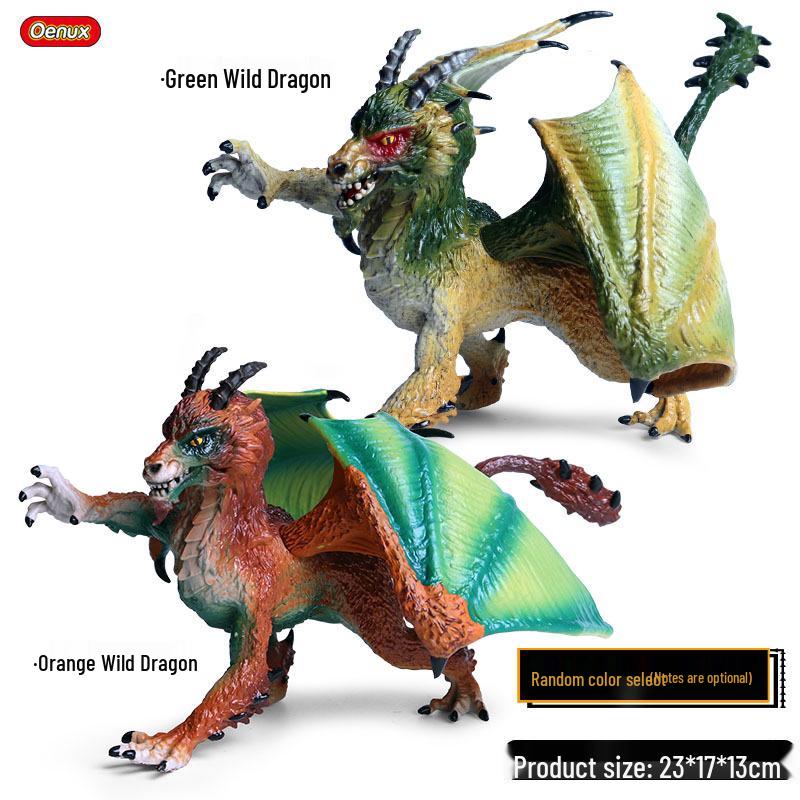 Dinosaur & Dragon Plastic Toy Set: Mythical Animal Figures for Kids