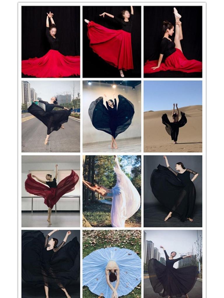 Агент 720° Алый Синьцзянский танцевальный шифоновый платок