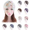 Indian Turban Muslim Women Hijab Floral Printed Hat Cancer Chemo Cap Islamic Hair Loss Cover Beanie Bonnet Head Scarf Pleated