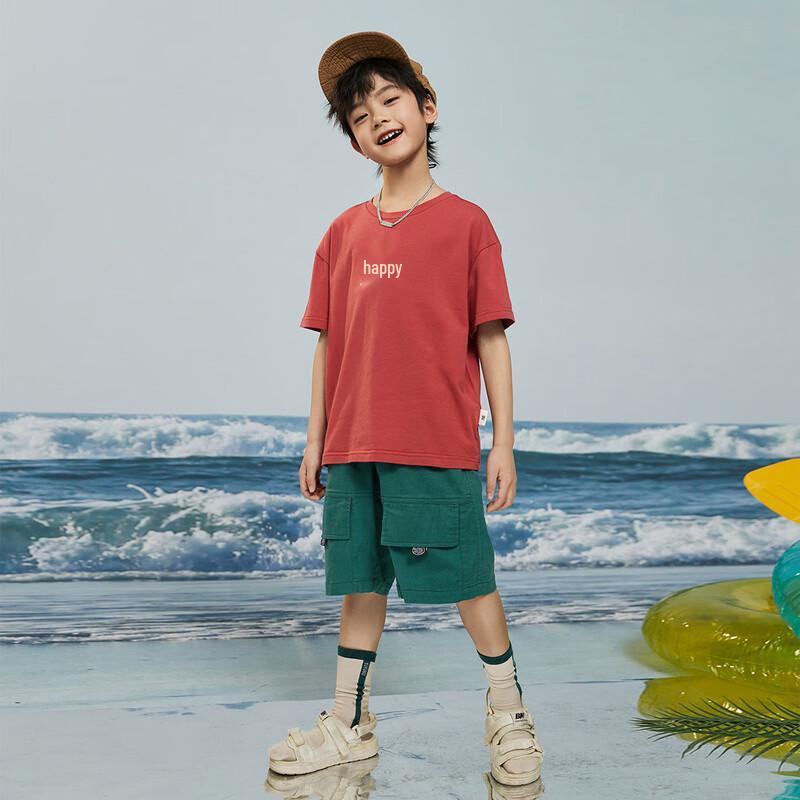 Boys' Trendy Letter Print Cotton T-Shirt