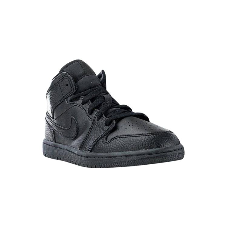Jordan 1 Mid Triple Black Tumbled Leather PS 640734-091