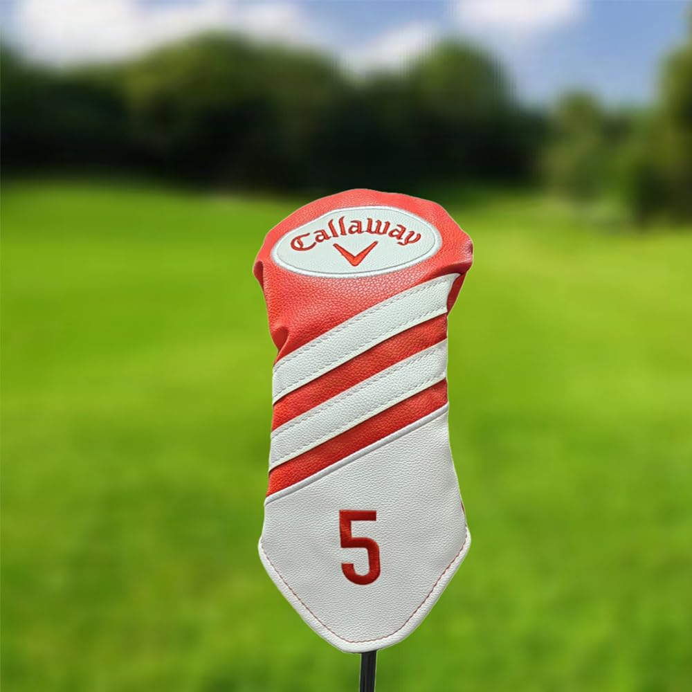 Чехол для клюшек для гольфа Callaway Включает чехлы для айронов, фейрвейных вудов и драйвера Набор из 4 предметов ELLIE&LEO, Чехлы, Чехлы, (красный) [Использовал]