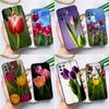 Чехол с цветком тюльпана для OPPO A74 A93 A83 A91 A53S A9 A5 A31 A53 2020 A15 A16 A1K A52 A72 A94 A54, чехол