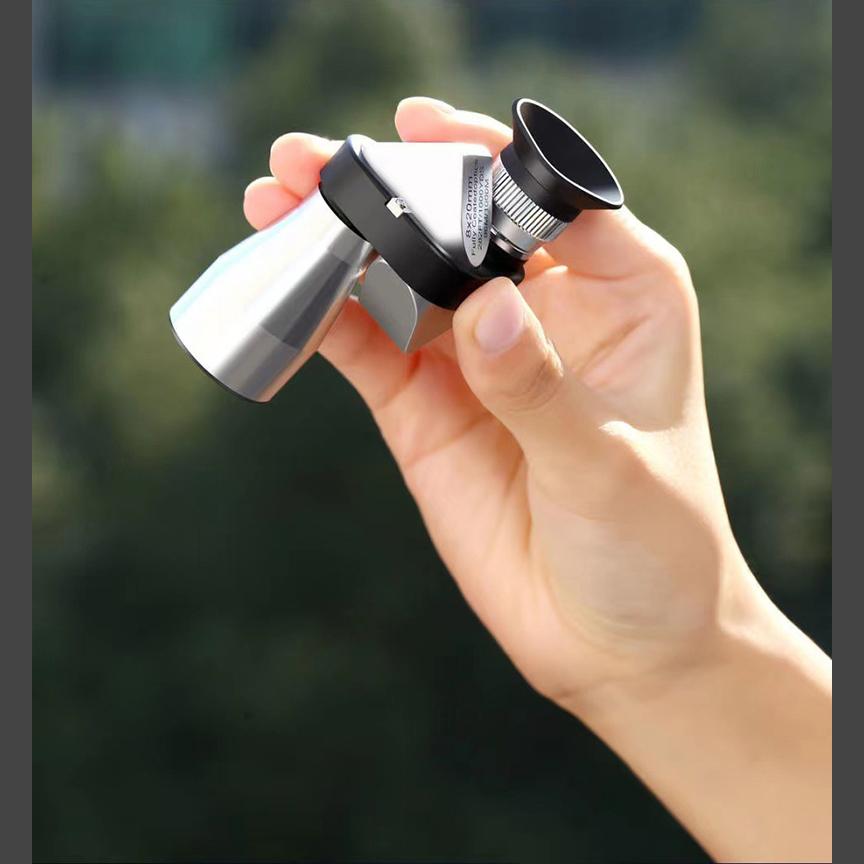 8x20 HD мини-карманный монокуляр ночного видения с зумом, уличный портативный телескоп для охоты, кемпинга, альпинизма, походов, наблюдения за птицами