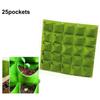 100cm 25 Pockets Vertical Garden Bed Pots Flower Grow Bag Wall Mounted Hanging Planting Black Non-woven Fabric for Plant