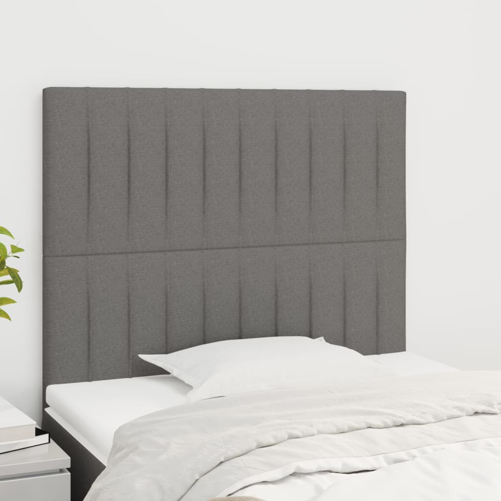 Headboard Dark Grey 90 x 5 x 118 128 cm Fabric