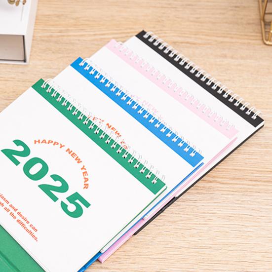 2025 Small Desk Calendar Standing Flip Desktop Calendar Monthly Planner Time Management Organizer for Home Office School