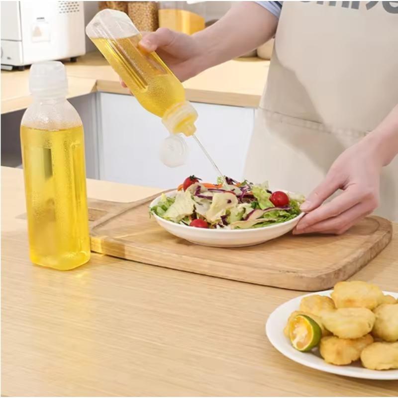 300/500ML Squeeze Seasoning Bottles Multifunction Sauce Oil Bottle Screaming Oil Control Bottle High Temperature