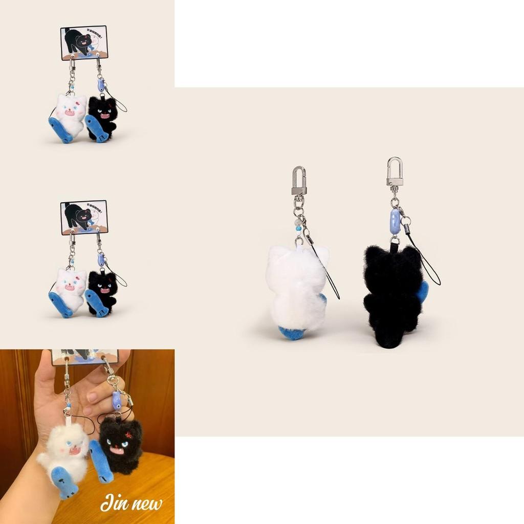 Плюшевый брелок для кошки-рыбы в милом аниме-стиле для сумок и ключей