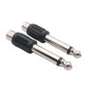 6.35mm Male to RCA Female Audio Adapter Plug for Mono Mixer