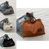 Stylish And Minimalist Large Capacity Canvas Tote Bag For Women In Black And Gray