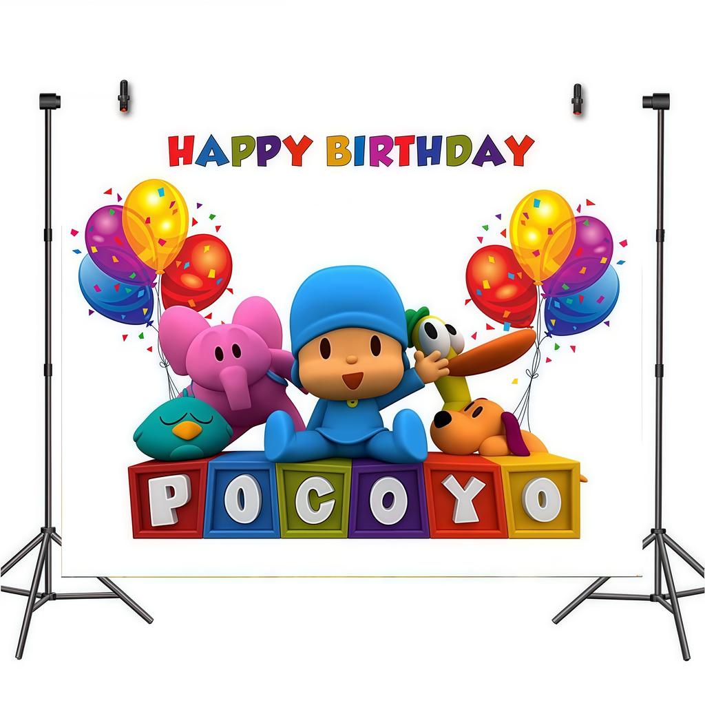 Украшения на День Рождения Pocoyo Одноразовая Посуда Стакан Тарелка Воздушный Шар Баннер Для Детей Подарок Декор для Детского Праздника Товары для Вечеринки Подарок