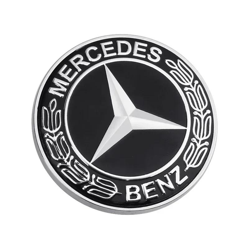 C200 E200 New 2025 For Mercedes Benz 1pcs 57mm Car Front Hood Emblem Badge Bonnet Car Accessories For Mercedes Benz W204 W205 W2
