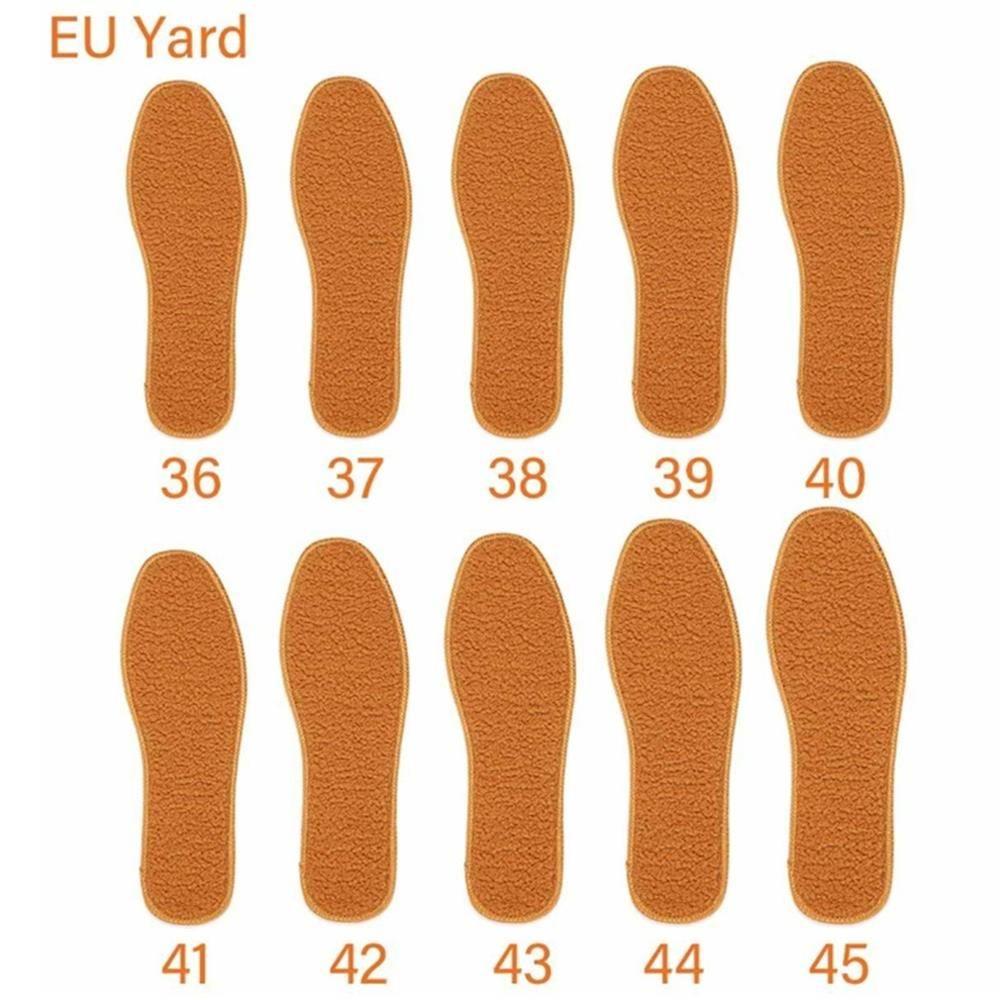 Shock Absorbing Keep Warm Winter Thermal Insulation Cashmere Pad Alpaca Plush Insoles Wool Thicken