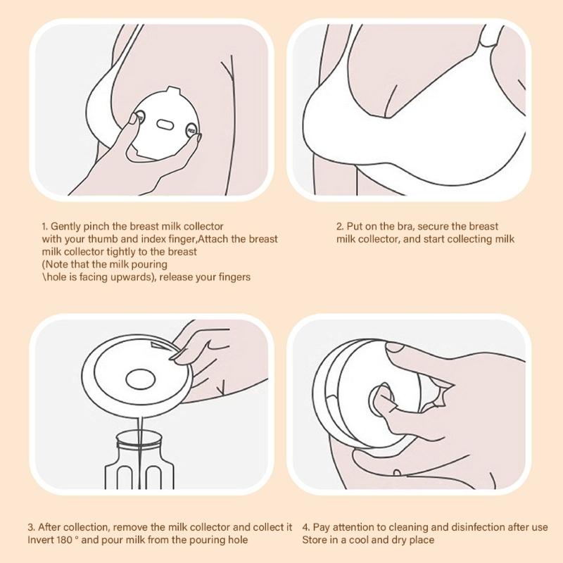 Easy Cleaning Silicone Milk Saver for Breastfeeding, Comfortable Leak Proof 100ml Capacity Milk Collector Wearable