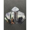 Vale Valley American High Street Hoodie Vintage Washed Loose Fit Graphic Print Sweatshirt Women