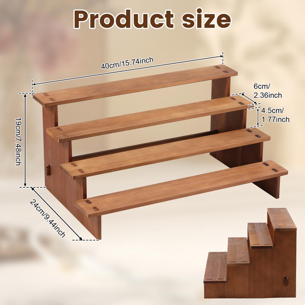 3/4 яруса Деревянная Винтажная Подставка для Дисплея Деревянная Подставка для Кексов Экономящая Место Подставка для Дисплея Десертов Ярусная Подставка для Дисплея для Кексов
