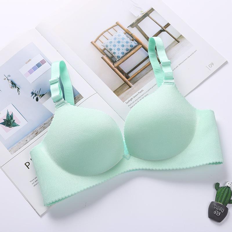 Толстые и тонкие модели без стального кольца, маленькая грудь, нижнее белье для девочек, регулируемый бюстгальтер в сборе, цельный бюстгальтер без маркировки