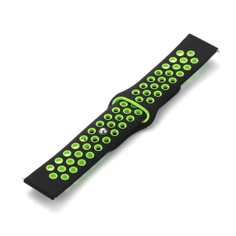 20mm Silicone Band for Samsung Galaxy Watch 7-FE-6-5-pro-4-Classic/active 2 22mm Sport Hole Bracelet Huawei GT 5-4-3 Watch Strap