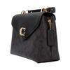 Coach Tammie 26 Classic Fashion Monogram Color Block Pebble Leather Shoulder Crossbody Bag Medium Women Bags Dark-Brown Black C6784-IMAA8