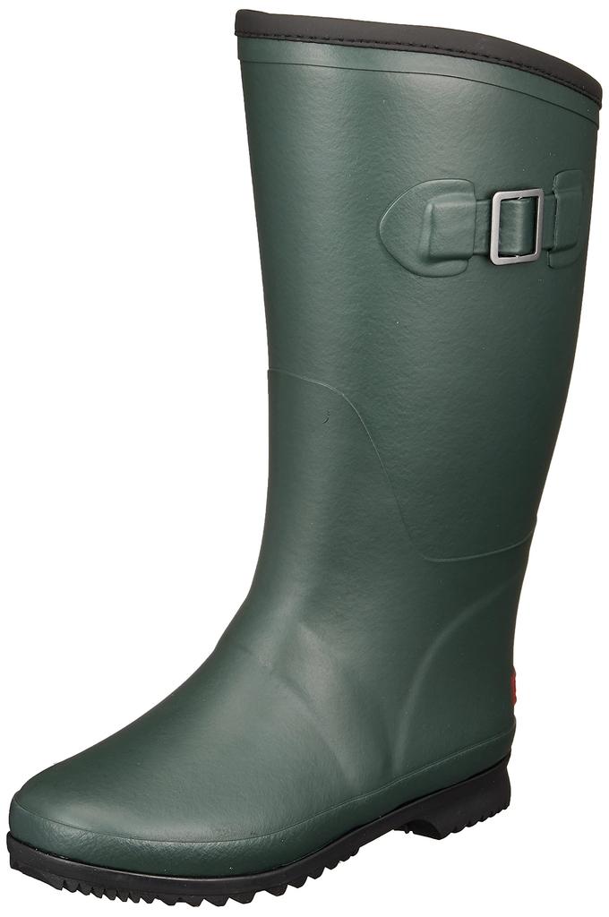 Moonstar MFL FG67RL Rain Boots with Sizes 2E Women's Non-Slip Sole, 22.0-25.0cm, Olive,
