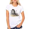 T Shirt Women Cute Hedgehog Print Clothing Summer Funny Female T Shirts Harajuku Hipster Ladies