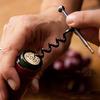 1 Pc Spiral Outdoor Multifunction Red Wine Bottle Opener with Keychain Mini Creative Kitchen Tools