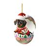 Dachshund Christmas Ornament Puppy In Mug Christmas Tree Ornament 2D Acrylic Dachshund Hanging Decor Gifts for Dog Lovers