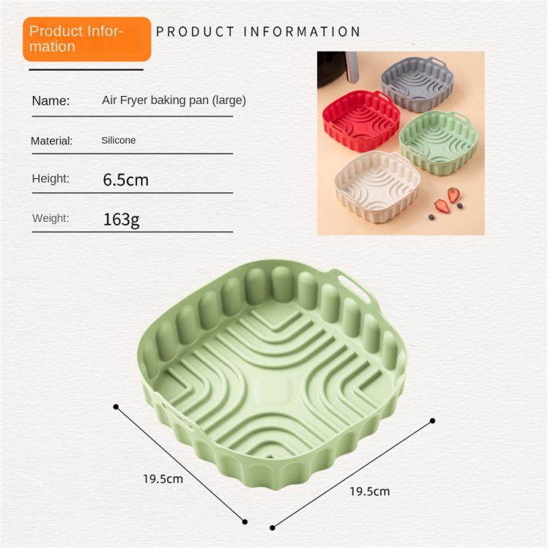 Силиконовая корзина для фритюрницы, утолщенная силиконовая форма для фритюрницы, противень для духовки, коврик для жареной курицы, пиццы, аксессуары для фритюрницы