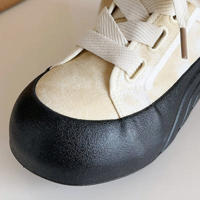 Мода 2025 Винтажные туфли-хлебушки Женские туфли Аган Обувь на толстой платформе Массивные белые кроссовки Обувь Миноритарный шик Универсальная повседневная обувь