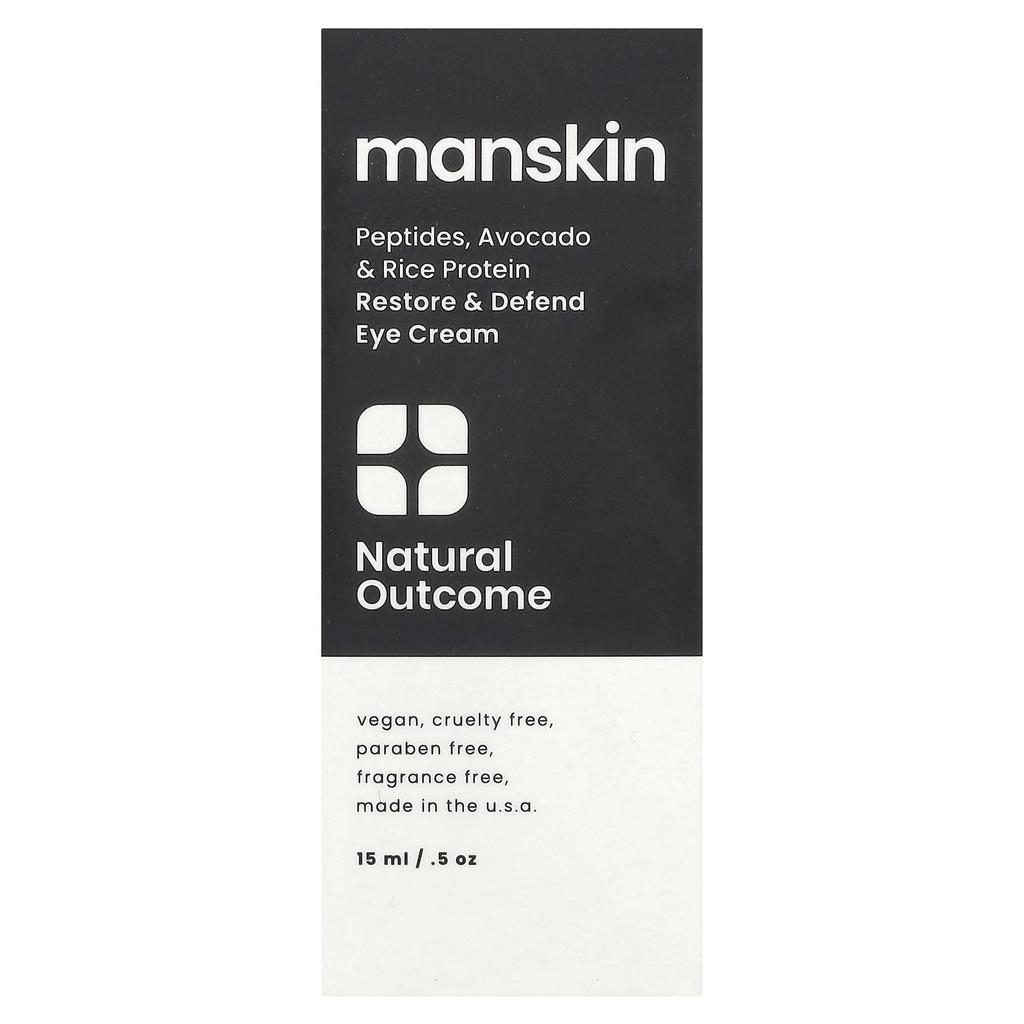 Manskin Restore & Defend Eye Cream, Fragrance Free, 15Ml(0.5Oz)