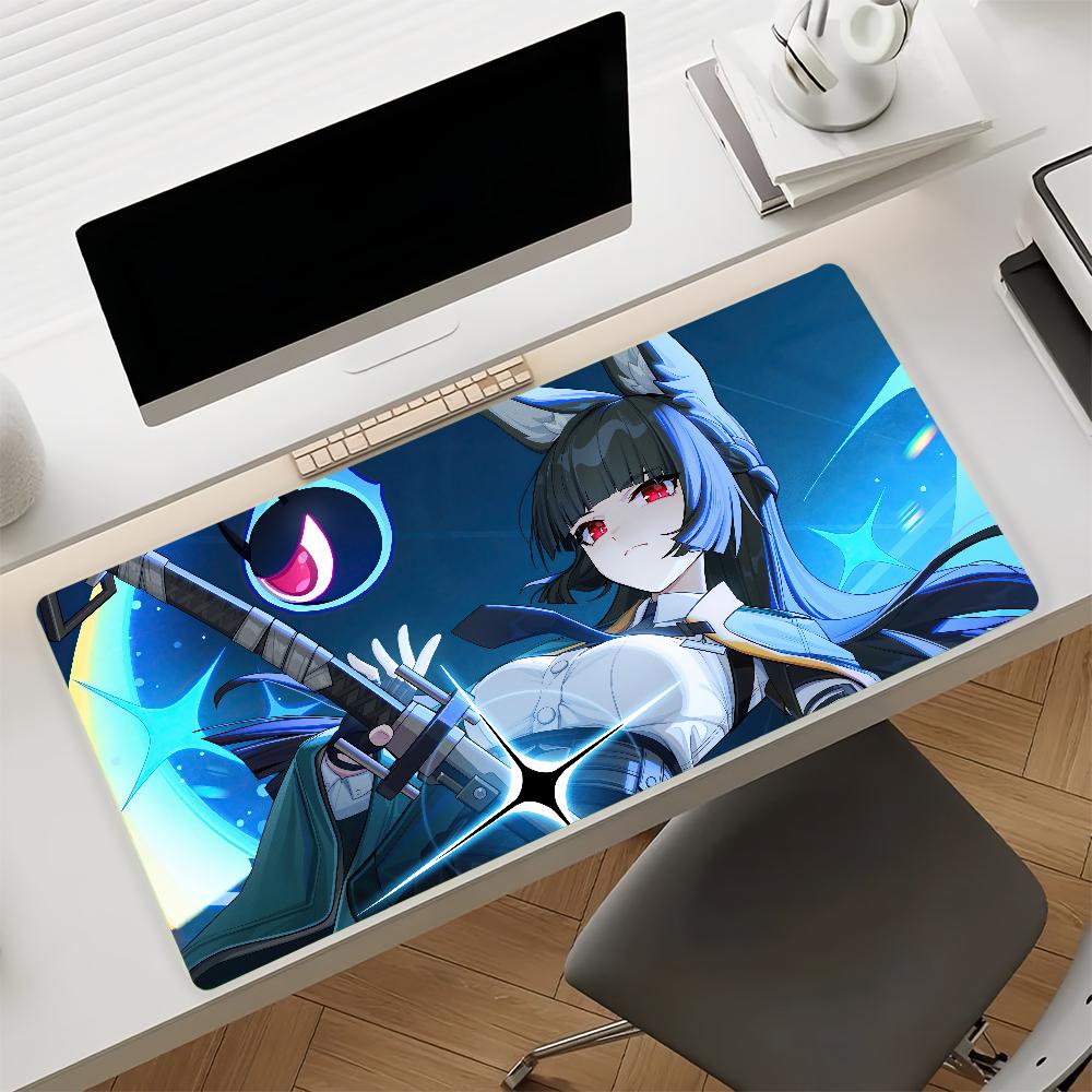 Игровой Hoshimi Miyabi Zenless Zone Zero Коврик для мыши Нескользящая резина Геймерский Баланс Компьютер Декор Настольный коврик Ноутбук Офис Большой