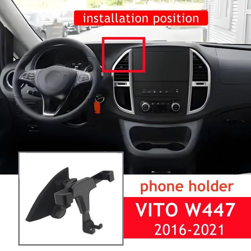 Phone Holder For Mercedes Benz Vito W447 2021 2020 2019 2018 2017 2016 Mobile Bracket Interior Accessories