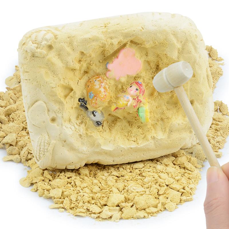 Археологические самоцветы Руда Копание Сокровище Слепая коробка, Русалка Сделай сам Инструменты для ручной раскопки Детский игровой набор