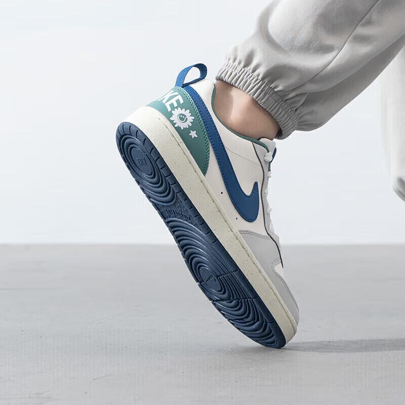 Nike Кроссовки Court Borough Low Recraft GS Sail Court Blue Bicoastal для детей, кремовые HM3722-141