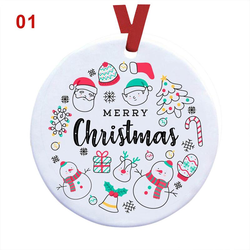 1 шт. Подарок ребенку Деревянное Рождественское украшение Собака Узор Собаки Фирменный Кулон Круглые Подвески Вечеринка