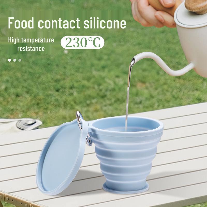 Portable Foldable Silicone Cup: On-the-Go, Food-Grade, Ideal for Outdoor Use and Mouthwash